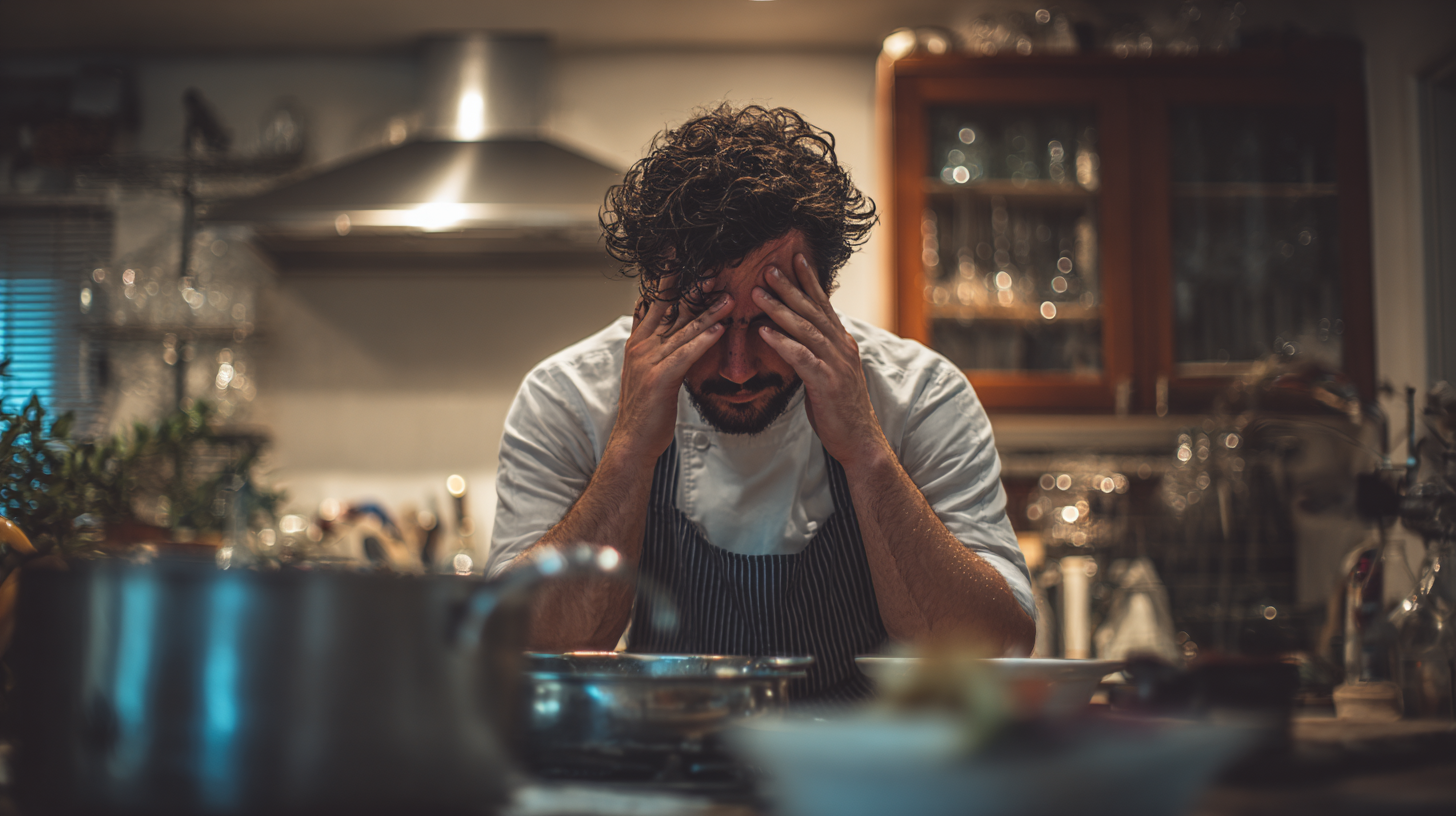 Stressed out chef