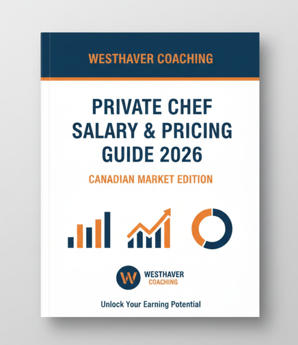 Book cover for the Westhaver Coaching Private Chef Salary & Pricing Guide 2025